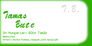 tamas bute business card